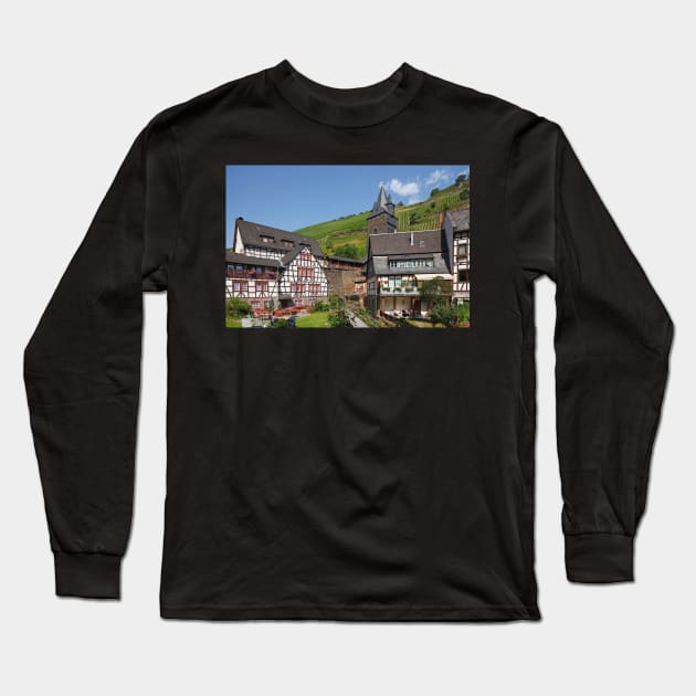 Old town, half-timbered house, Bacharach, Middle Rhine, Rhine, house, houses Long Sleeve T-Shirt by Kruegerfoto